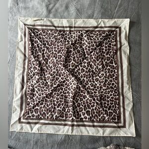 Sezane square Leopard Print Scarf